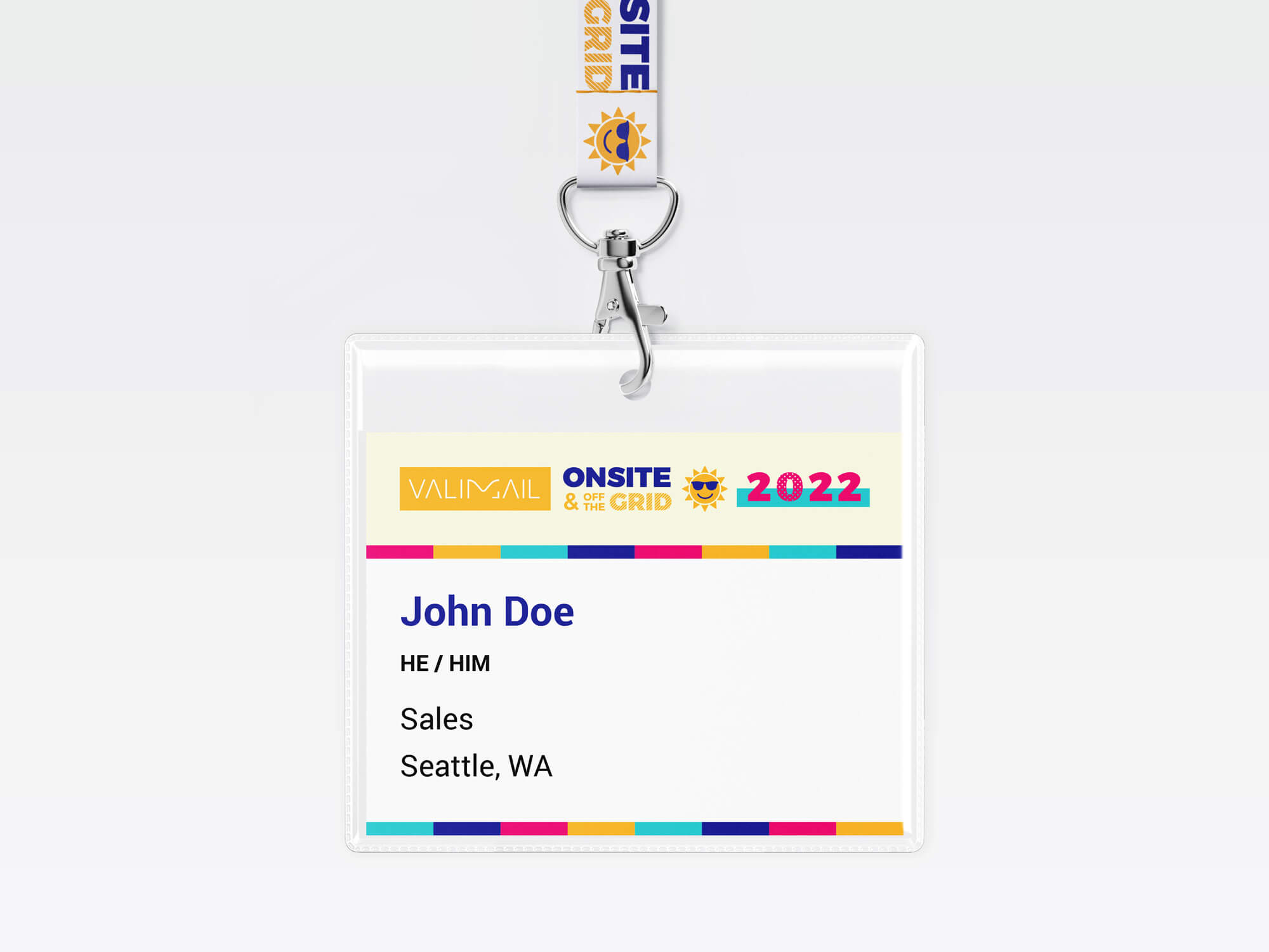 Company retreat name tag